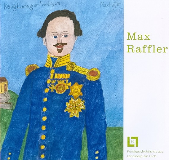 Titelbild von &quot;Max Raffler&quot; mit Abbildung einer kindlich anmutenden Farbzeichnung eines Mannes